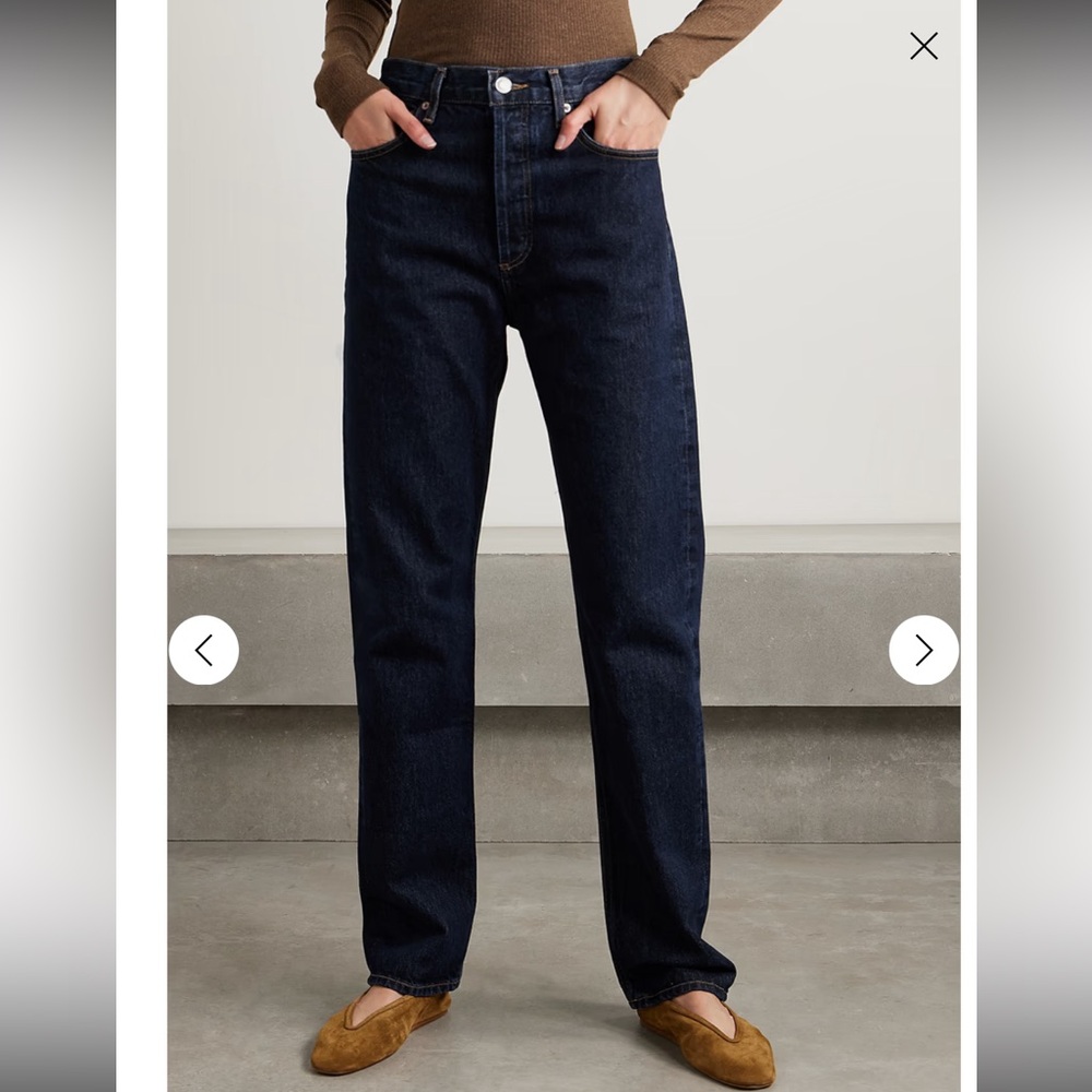 Agolde Dark Blue Straight Leg Jeans